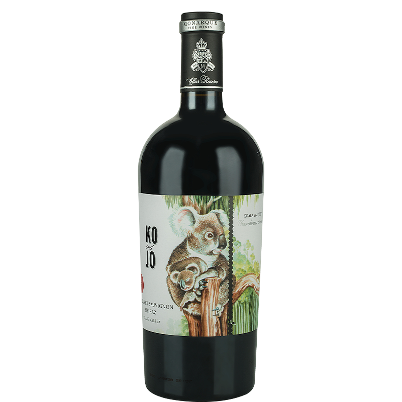 摩纳克2015经典款考拉赤霞珠西拉干红葡萄酒